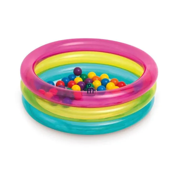 Intex 48674 Classic 3-Ring Baby Ball – Inflatable Ring Ball for Toddlers