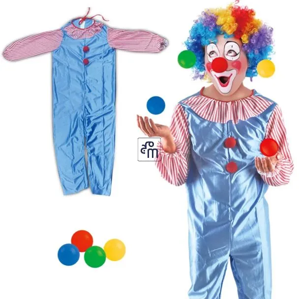 Clown Costume for Kids (3-7 Years) – Fun Colorful Cosplay Outfit for Dress-Up Parties – SKU 0999