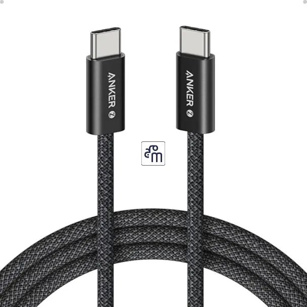 كيبل أنكر Zolo من USB-C إلى USB-C – بطول 3.3 أقدام – شحن سريع بقدرة 240 واط