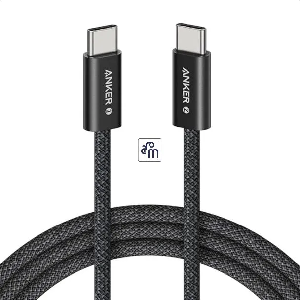 كيبل أنكر Zolo من USB-C إلى USB-C – بطول 6 أقدام – مضفر – بقدرة 240 واط