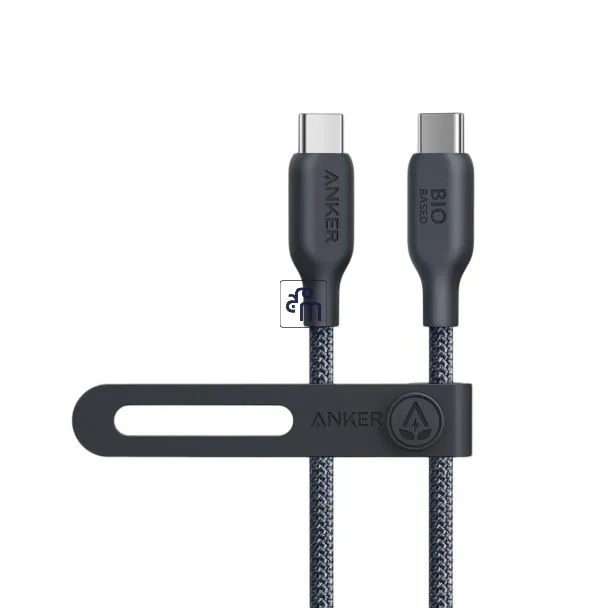 كيبل أنكر 544 من USB-C إلى USB-C – بطول 3 أقدام – بقدرة 140 واط – مصنوع من مواد بيولوجية