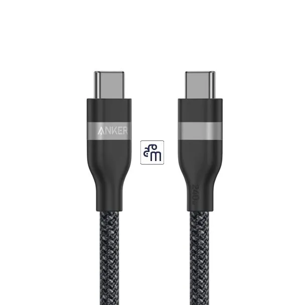 كيبل أنكر مضفر من USB-C إلى USB-C – بطول 3 أقدام – بقدرة 240 واط – معاد التدوير