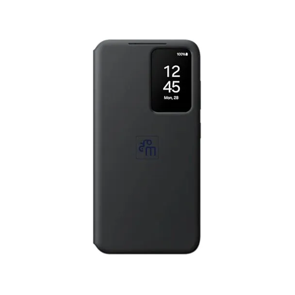 غطاء Samsung S24 Smart View Wallet – أسود – عرض ذكي للوقت