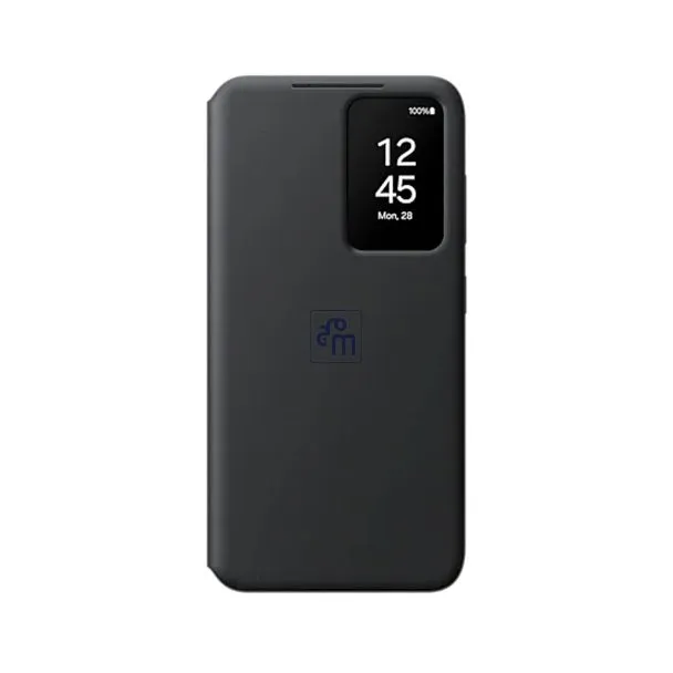 غطاء Samsung S24 Plus Smart View Wallet – أسود – عرض ذكي للوقت