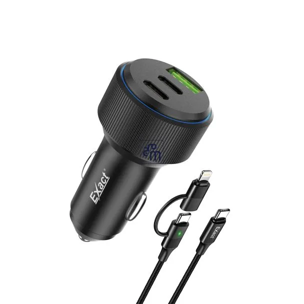 محول سيارة Exact Turbo Drive – قدرة 60 واط – 2 في 1 – EX1206