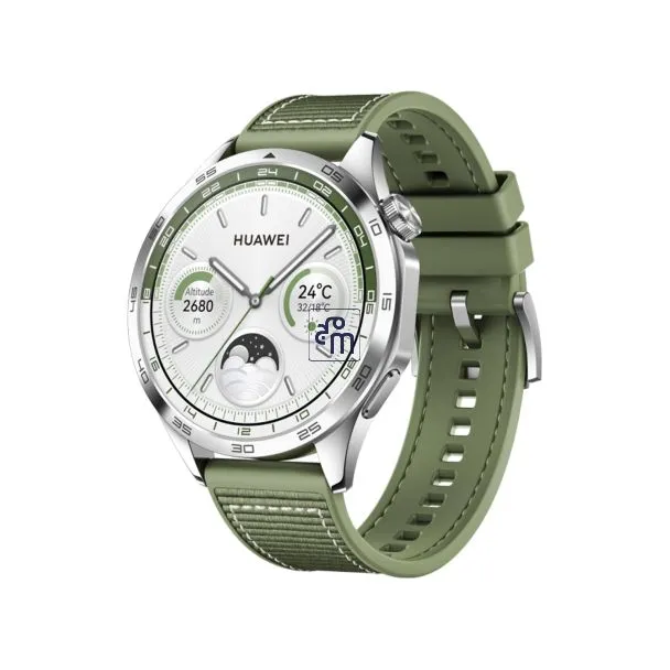 ساعة Huawei Watch GT 4 – مقاس 46مم – شاشة AMOLED – سوار أخضر