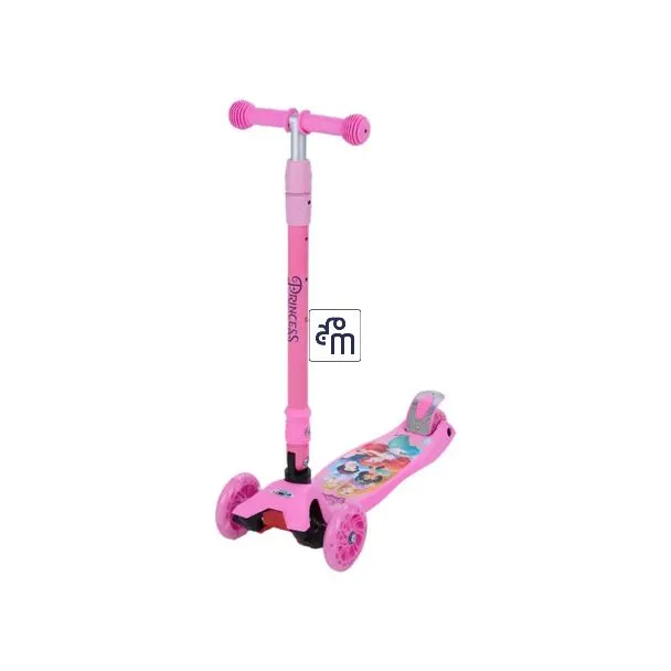 Kids Foldable Scooter with LED Light Wheels – Princess Theme – Age 3+ – Model MG-03MZ