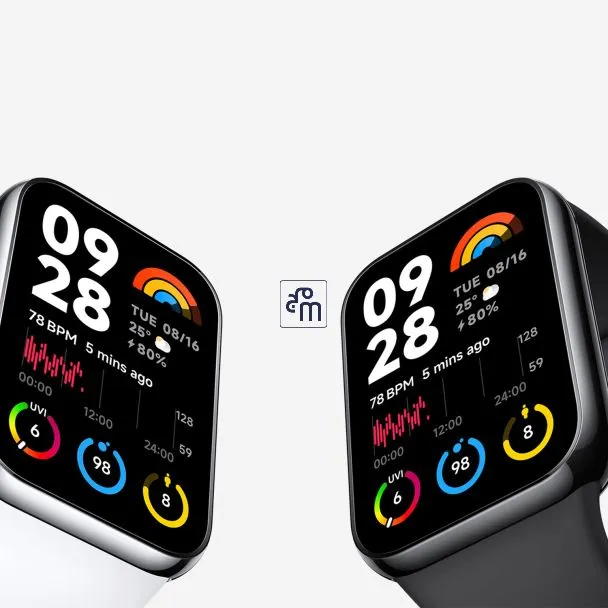 سوار Xiaomi Smart Band 8 Pro – شاشة مربعة AMOLED مقاس 1.74 إنش – بطارية 14 يوم – مقاوم للماء 5ATM – 150 وضع رياضي – سوار TPU – أسود