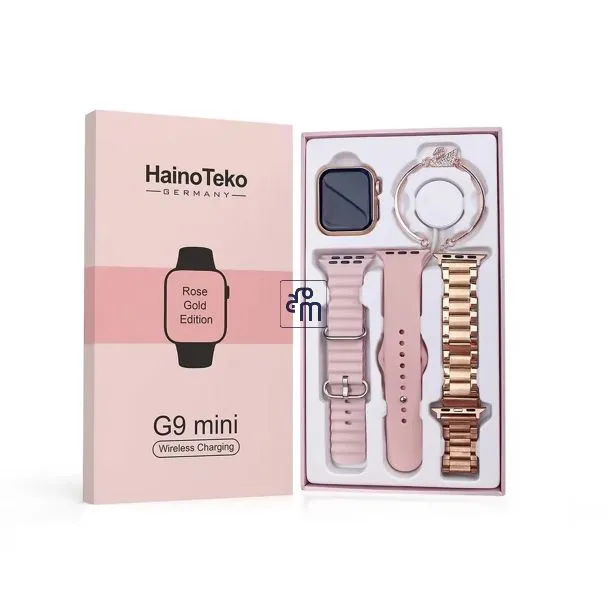 ساعة Haino Teko G9 Mini الذكية – إصدار وردي ذهبي – مقاس 40مم