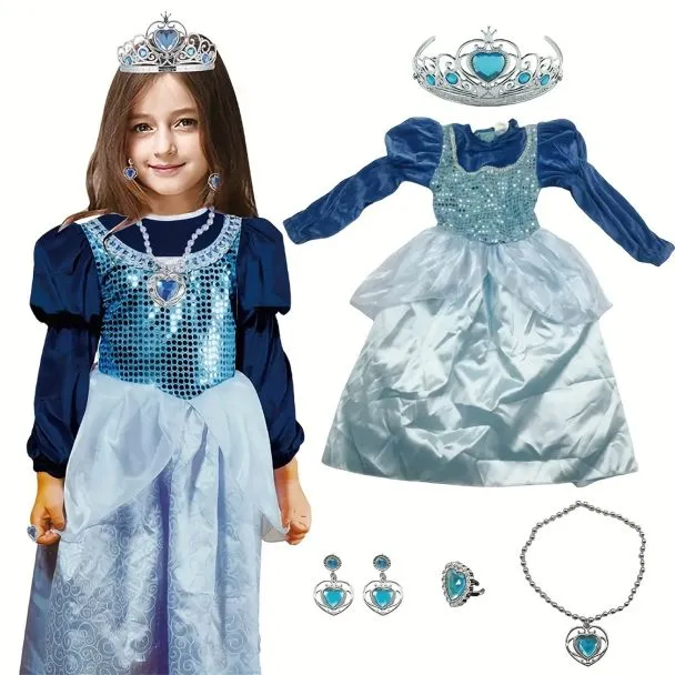 Princess Skirt Costume for Kids – Pretend Play Princess Dress-Up Outfit for Girls – SKU 0980-1