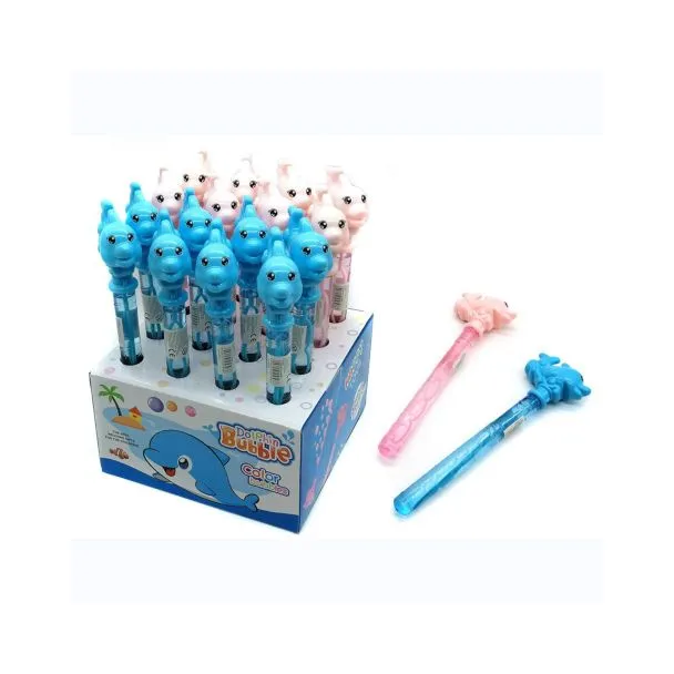 Dolphin Bubble Stick with Whistle – 16pcs Box – 6030