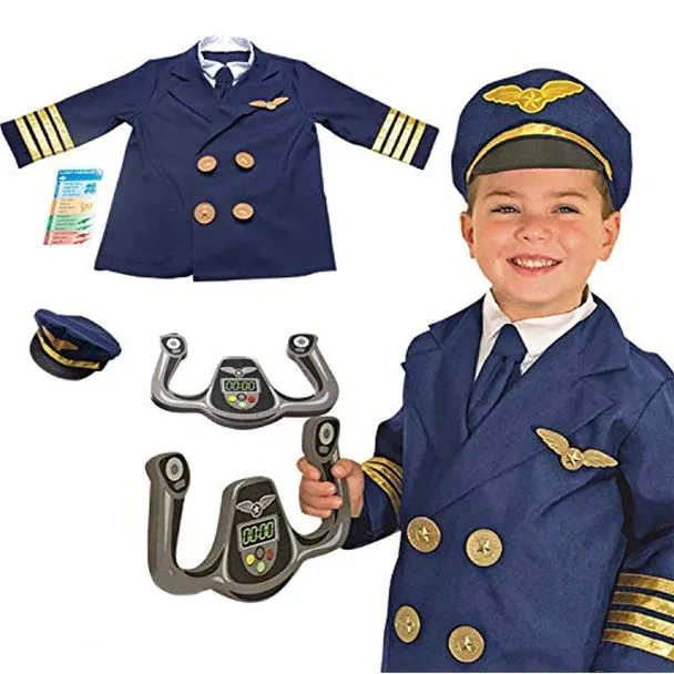Pilot Role Play Costume Set for Kids – Dress-Up Pretend Play Outfit for Boys & Girls in Qatar – SKU 0995