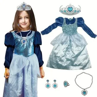 Princess Skirt Costume for Kids – Pretend Play Princess Dress-Up Outfit for Girls – SKU 0980-1