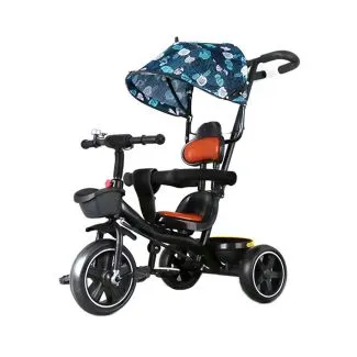 Kids Tricycle with Parental Handle, Canopy & Storage (Ages 1.5–5) – 310-S