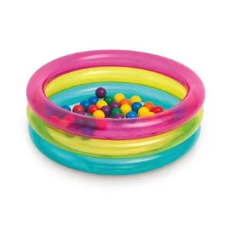 Intex 48674 Classic 3-Ring Baby Ball – Inflatable Ring Ball for Toddlers