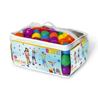 Intex 49602 Small Fun Ballz Set – 100 Colorful Play Balls for Kids