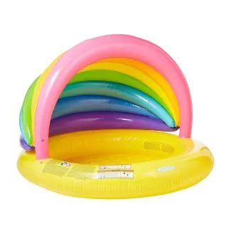 Intex 57420 Rainbow Shade Kiddie Pool – 155cm x 135cm x 104cm Inflatable