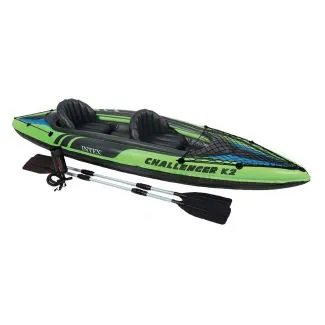 Intex 68306 Challenger K2 Kayak – 2-Person Inflatable Adventure Boat