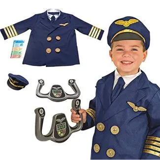 Pilot Role Play Costume Set for Kids – Dress-Up Pretend Play Outfit for Boys & Girls in Qatar – SKU 0995