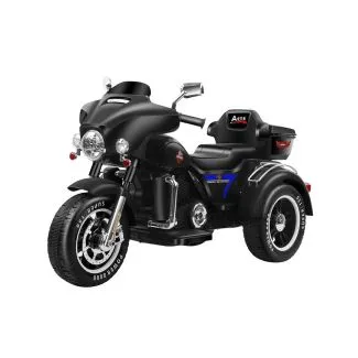 Double Drive Electric Tricycle for Kids – Two-Seater Baby Stroller Car, Black (ABM-5288)