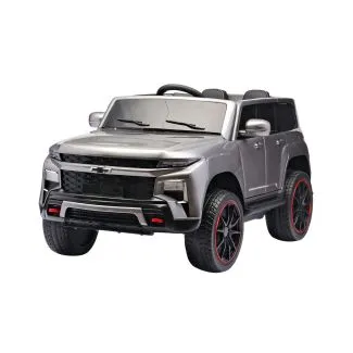 Chevrolet Tahoe 12V Ride-On SUV for Kids – Remote Control, LED Lights, Bluetooth, Gray (CL-611)
