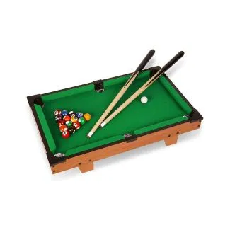 Mini Pool Table Set – Tabletop Billiards with Balls, Cues & Rack – HG203D  