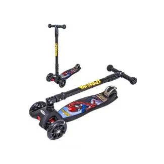 Kids Foldable Scooter with LED Light Wheels – Spiderman Theme – Age 3+ – Model MG-03MZ