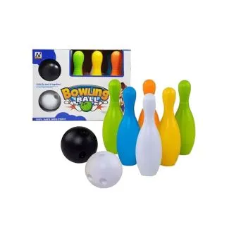 Kids Bowling Playset – Multi-Color Plastic Pins & Balls – NL022-2A  