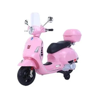 12V Electric Ride-On Scooter for Kids – Foot Accelerator, Pink (Q618-1)
