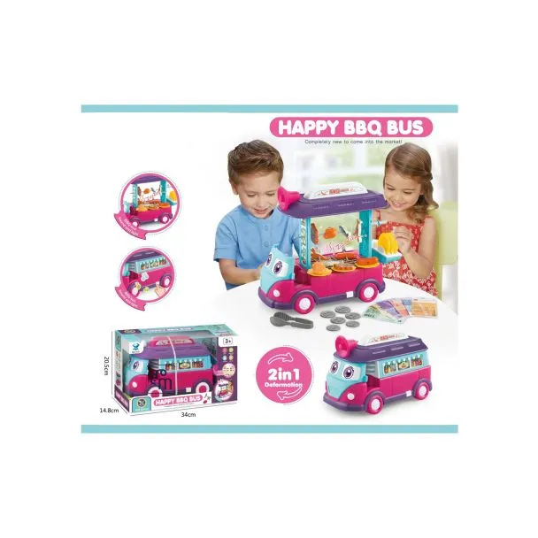 BBQ Bus Pretend Play Set – Creative Role Play Vehicle – 1011  